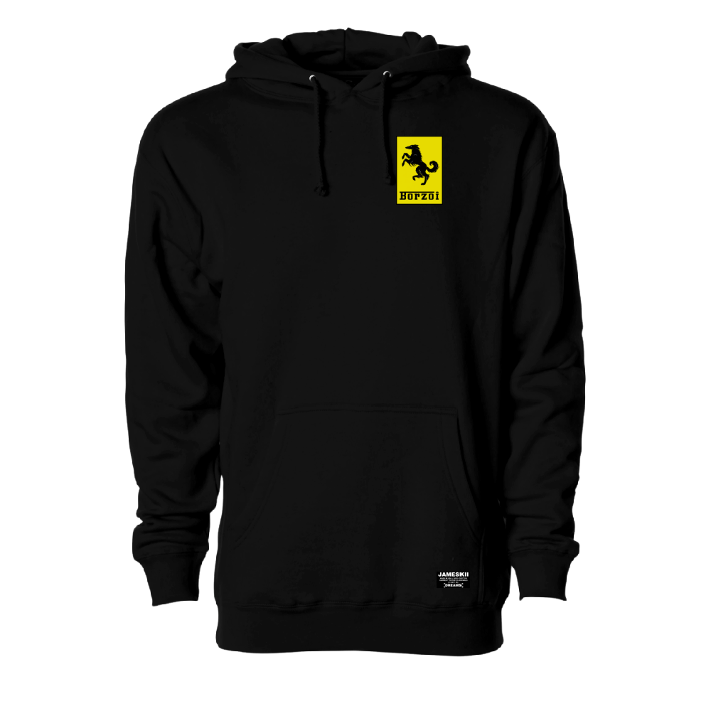 BORZOI HOODIE BLACK